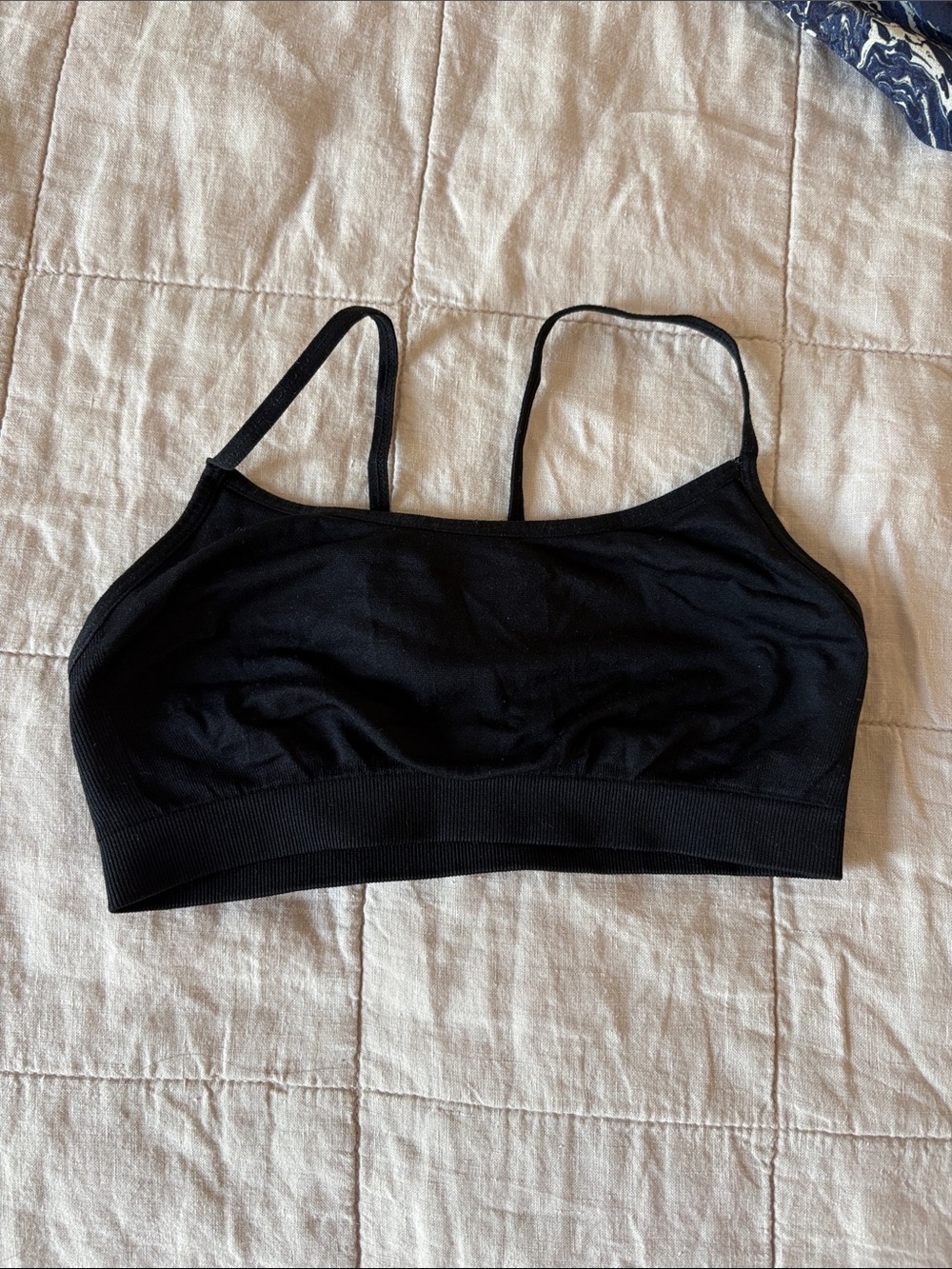 Splits59 Black Seamless Scoop Bralette